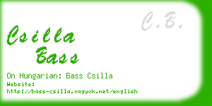 csilla bass business card
